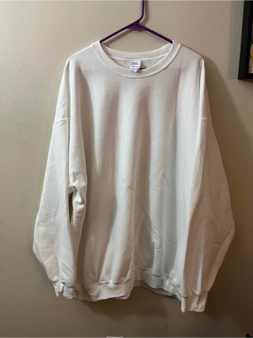 Unisex Plain White Crewneck Sweater